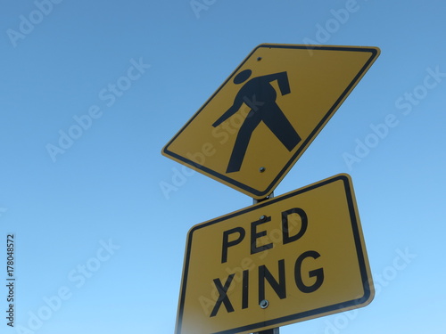 pedestrian crossing sign