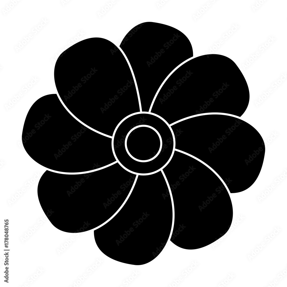 Beautiful flower symbol icon vector illustration graphic design