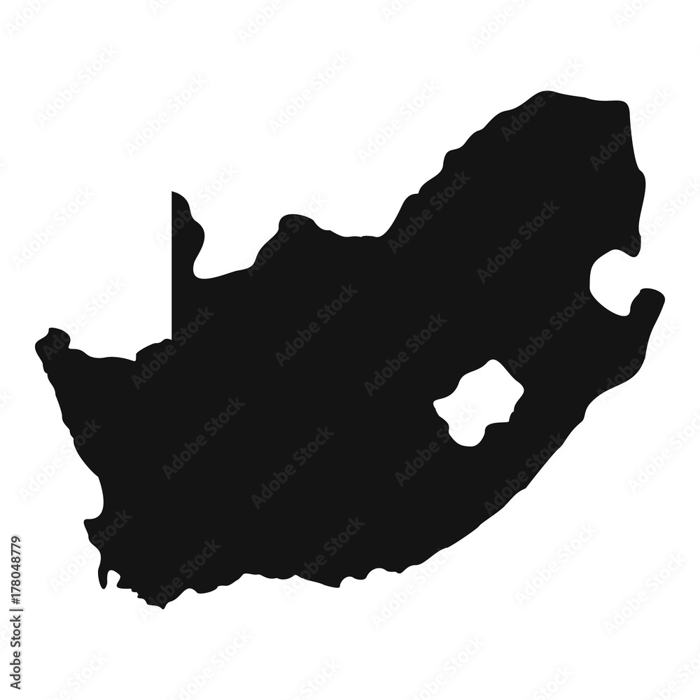 African map icon, simple style
