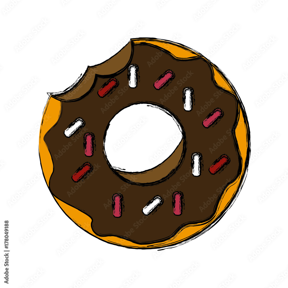 Delicious donut dessert icon vector illustration graphic design Delicious donut dessert icon vector illustration graphic design