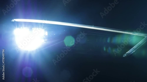 Car headlights flashing 