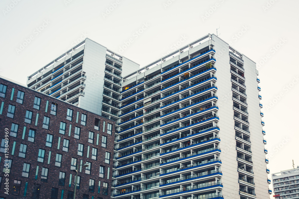 typical berlin skyscrapers in plattenbau style typical berlin skyscrapers in plattenbau style