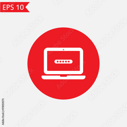 Free Download Laptop password icon Vector. - GFXLoad