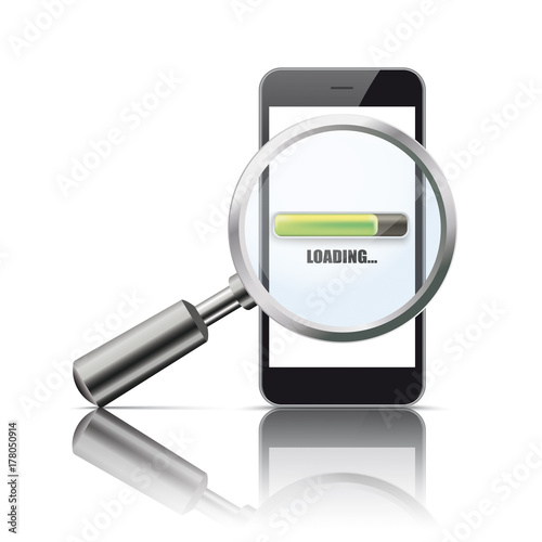 Black Smartphone Loupe Mirror Loading
