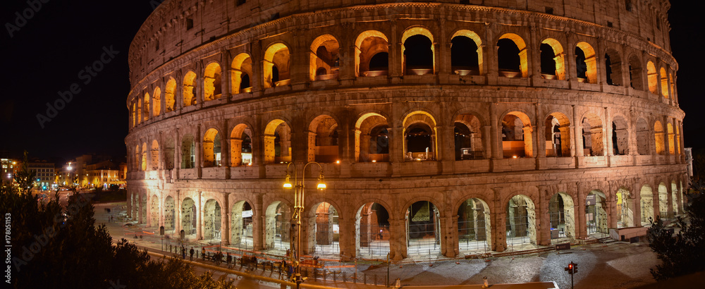 Colosseum by night - Rome , Italy