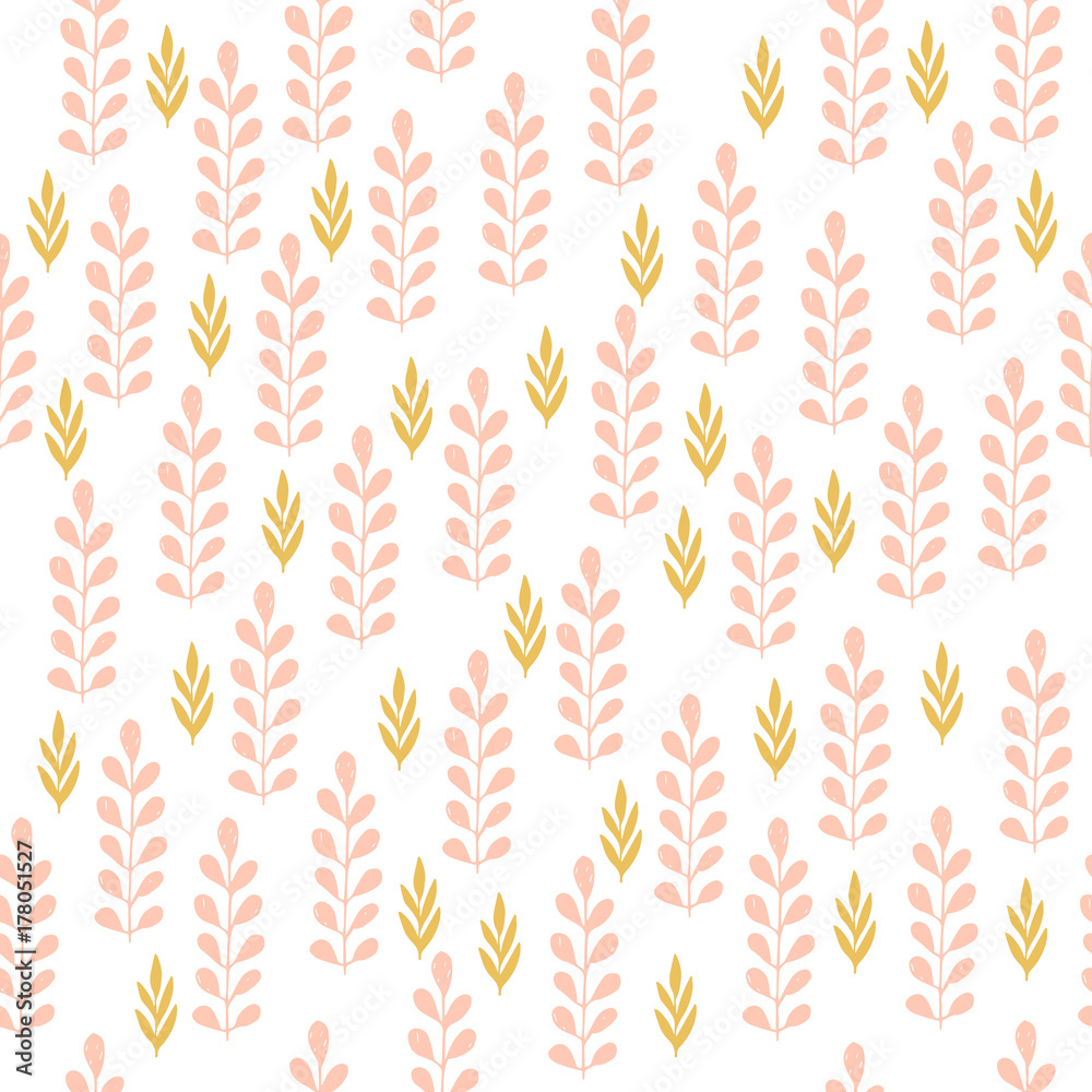 Cute herbs seamless pattern. Scandinavian background. Nature style. Cute herbs seamless pattern. Scandinavian background. Nature style.