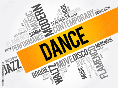 Photos Dance word cloud collage, concept background