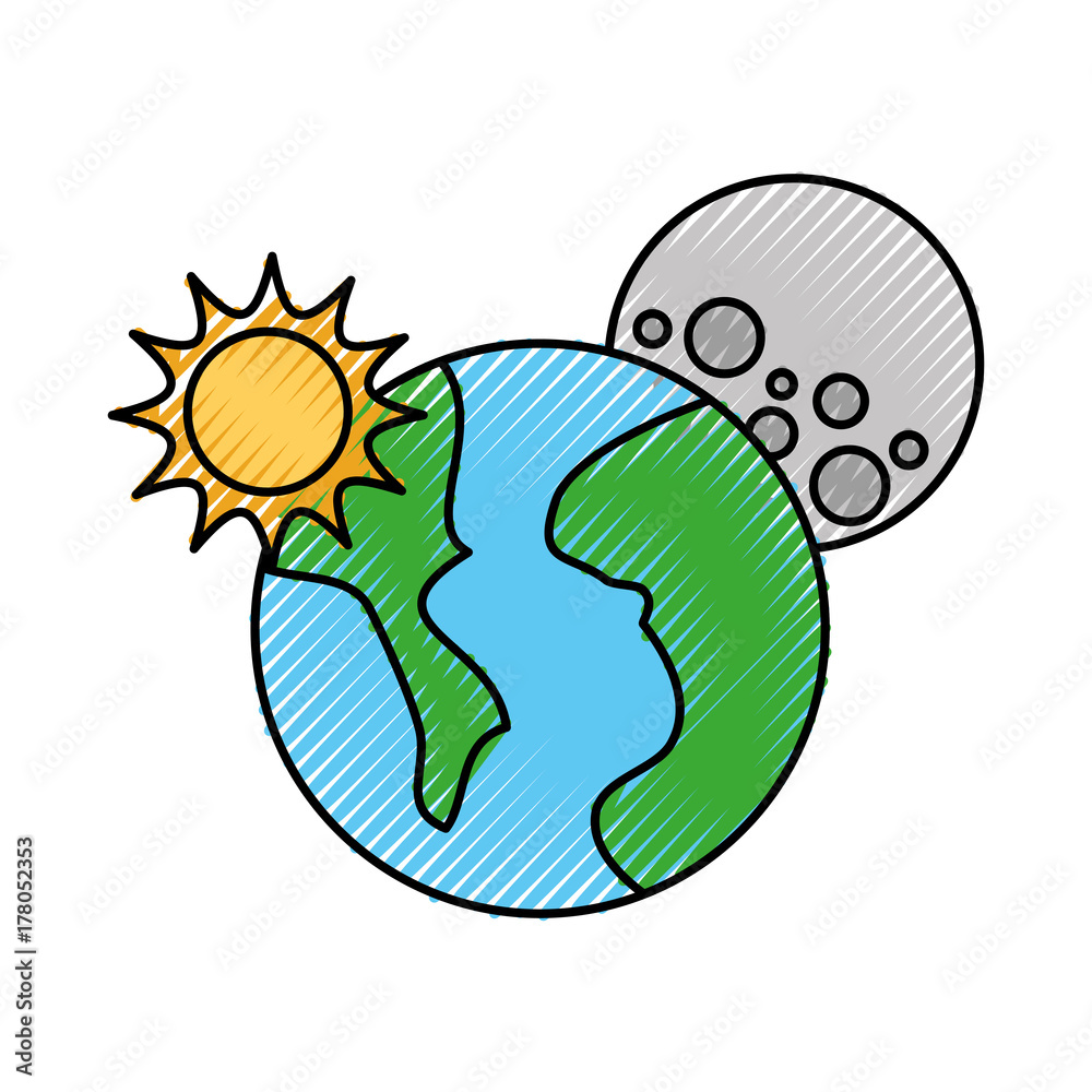 universe planet earth sun and moon space universe planet earth sun and moon space