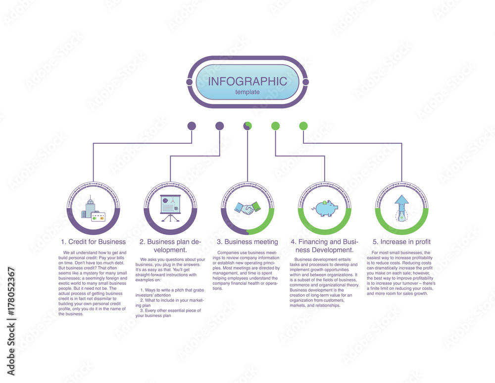 Presentation business infographic template with 5 options. Vector illustration. Presentation business infographic template with 5 options. Vector illustration.