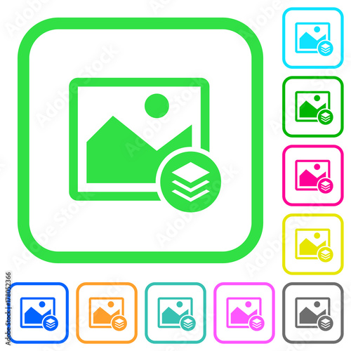 Image layers vivid colored flat icons icons