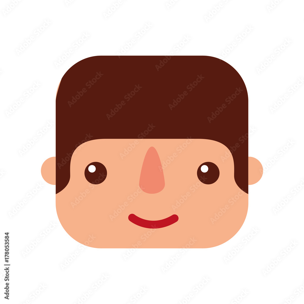 Fototapeta premium happy mexican man profile cartoon image
