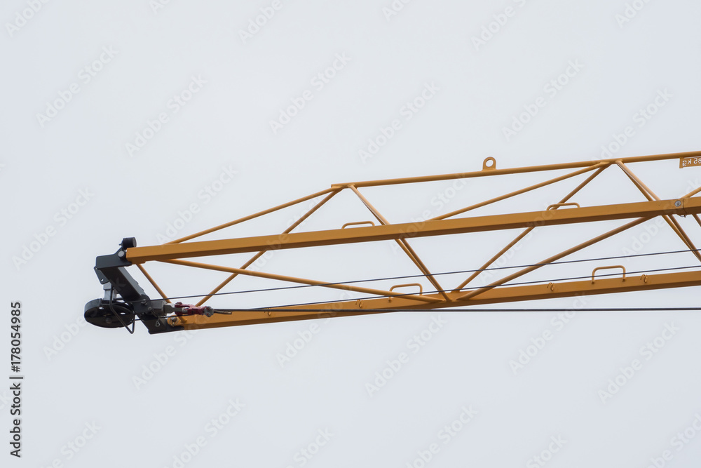 Scaffold of a yellow crane on construction site Scaffold of a yellow crane on construction site