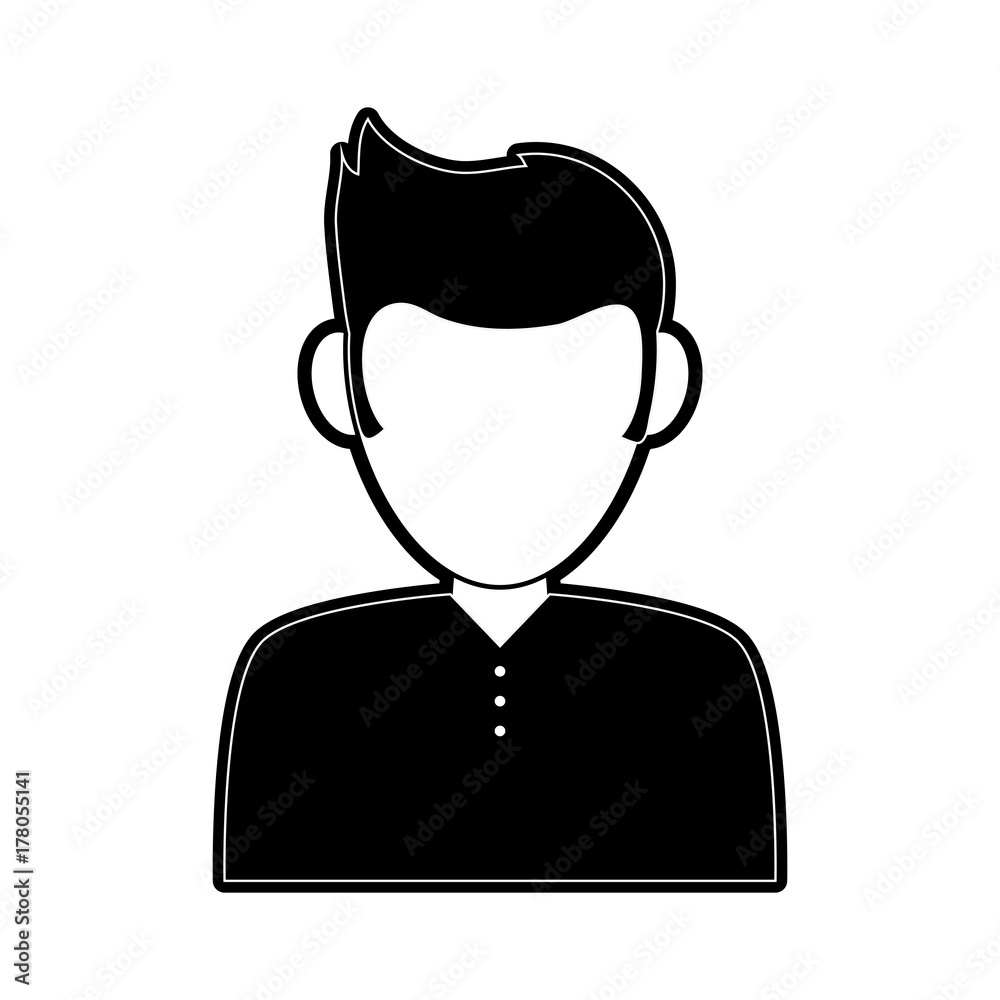 Man faceless cartoon icon vector illustration graphic design Man faceless cartoon icon vector illustration graphic design