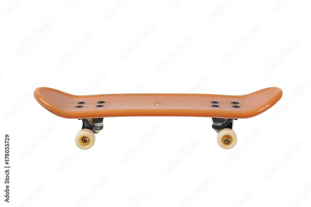 Mini skateboard on white Mini skateboard on white