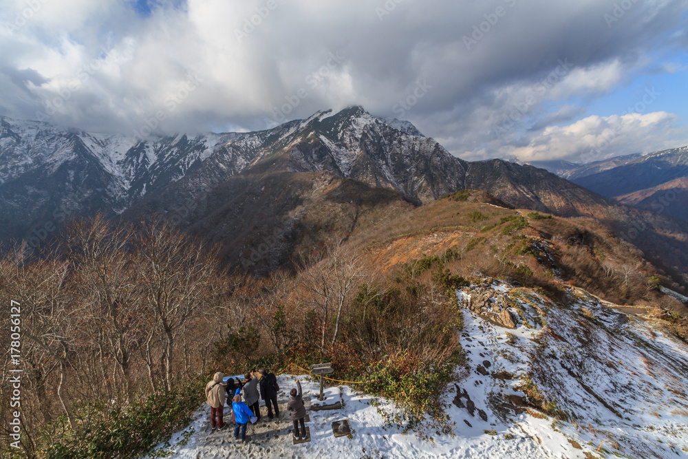 Fototapeta premium 秋の天神峠からみた風景