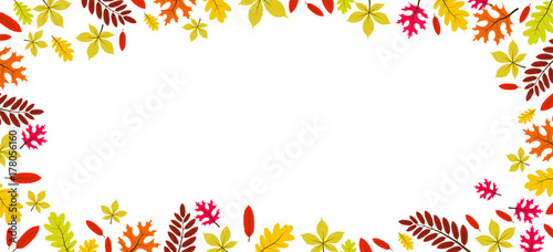 Wallpaper Mural Beautiful autumn leaves frame with copy space vector Torontodigital.ca