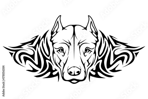 pit bull terrier tattoo