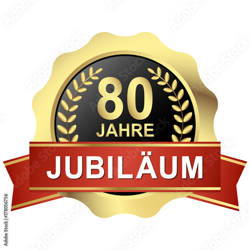 button 80 years jubilee (in german)