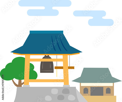 日本の寺院の鐘楼