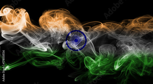 India flag smoke photo