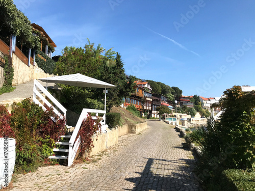 Seaside resort and ancient old town Nesebar in Bulgaria. photo