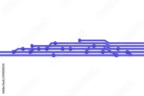 Obraz w ramie Abstract background of source code branch. 3d rendering.