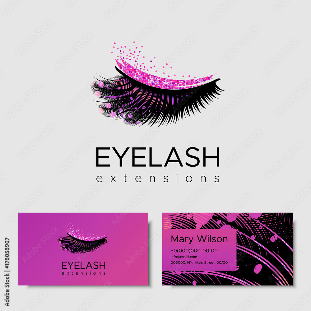 Vecteur Stock Branding for salon eyelash extension, shop cosmetic