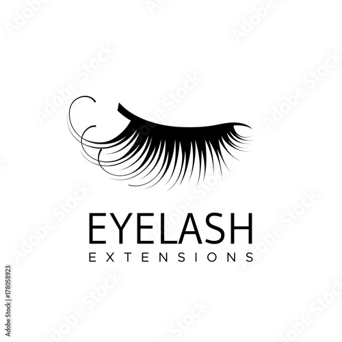 Eyelash extension logo. Vector illustration in a modern style