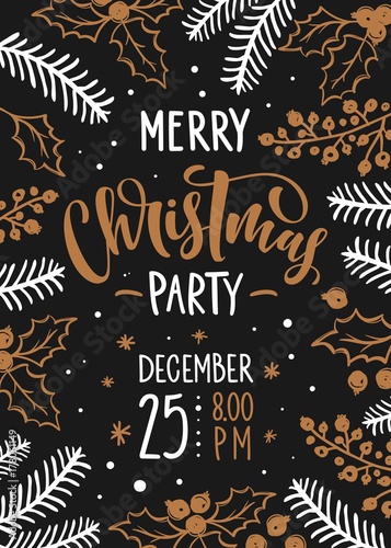 Vector christmas party invitation