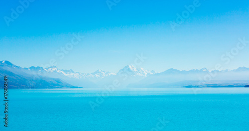 Lake Pukaki and Mt. Cook as a Background
