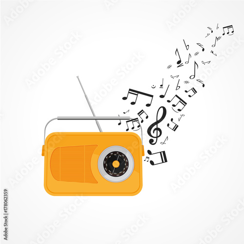 radio vintage vecteur