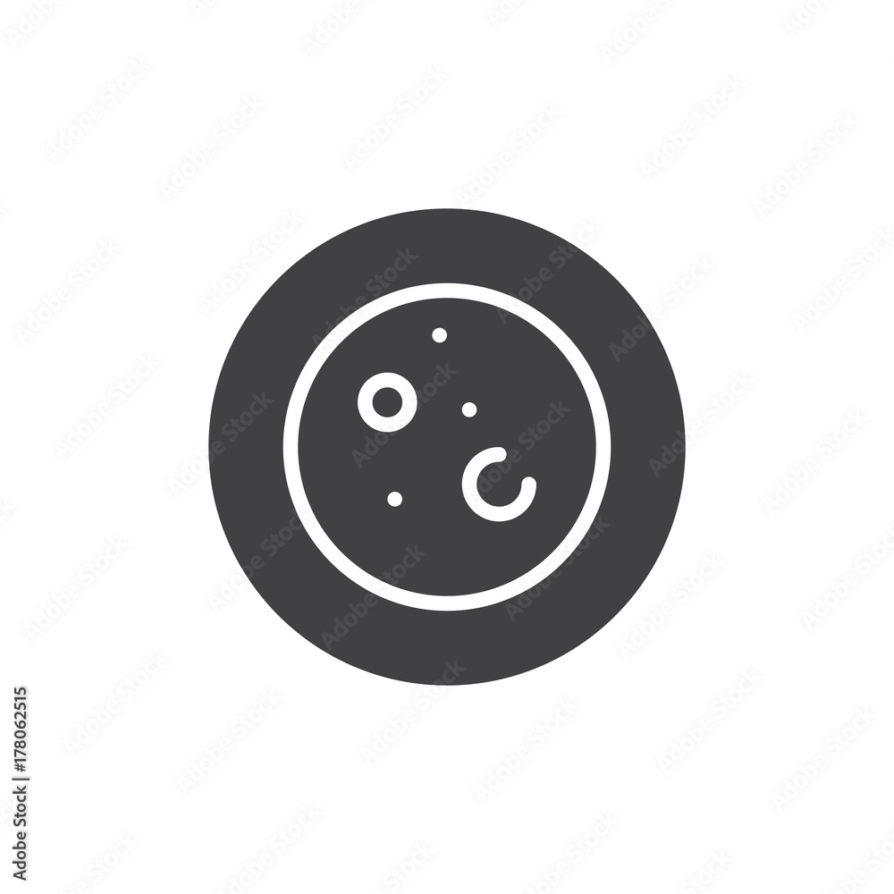 Soup plate icon vector, filled flat sign, solid pictogram isolated on white. Symbol, logo illustration.