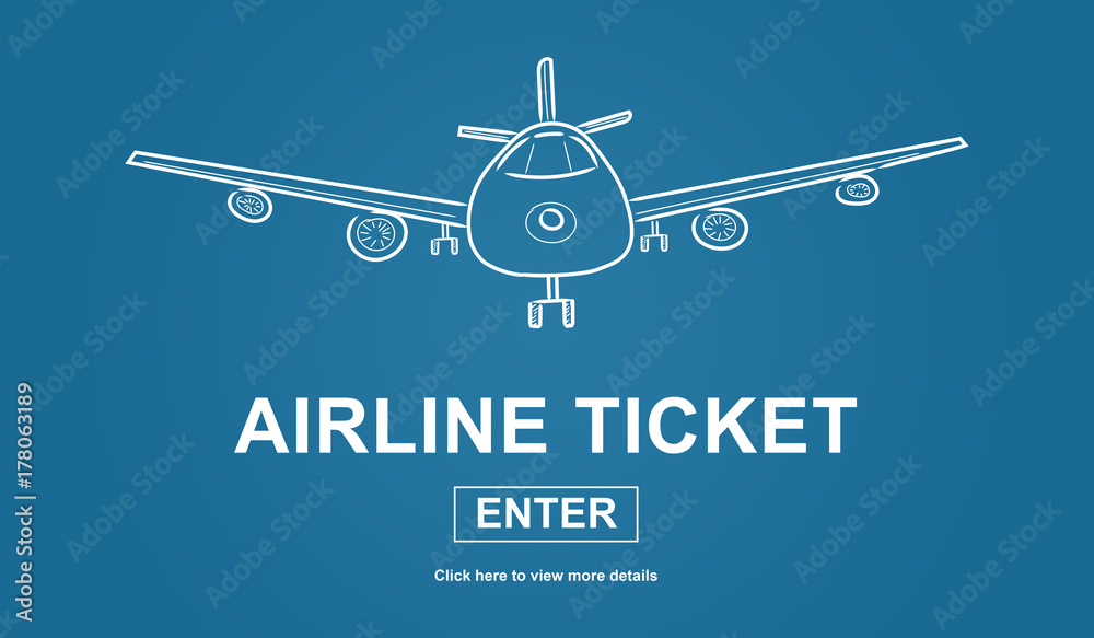 Concept of airline ticket Concept of airline ticket