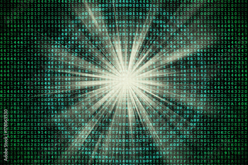Obraz na plátne Substrate for the image of a matrix with a bright beam of light in convergent circles