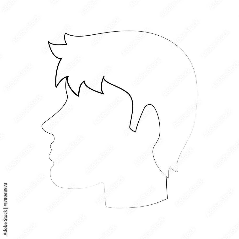 man dark skin avatar head sideview icon image vector illustration design man dark skin avatar head sideview icon image vector illustration design