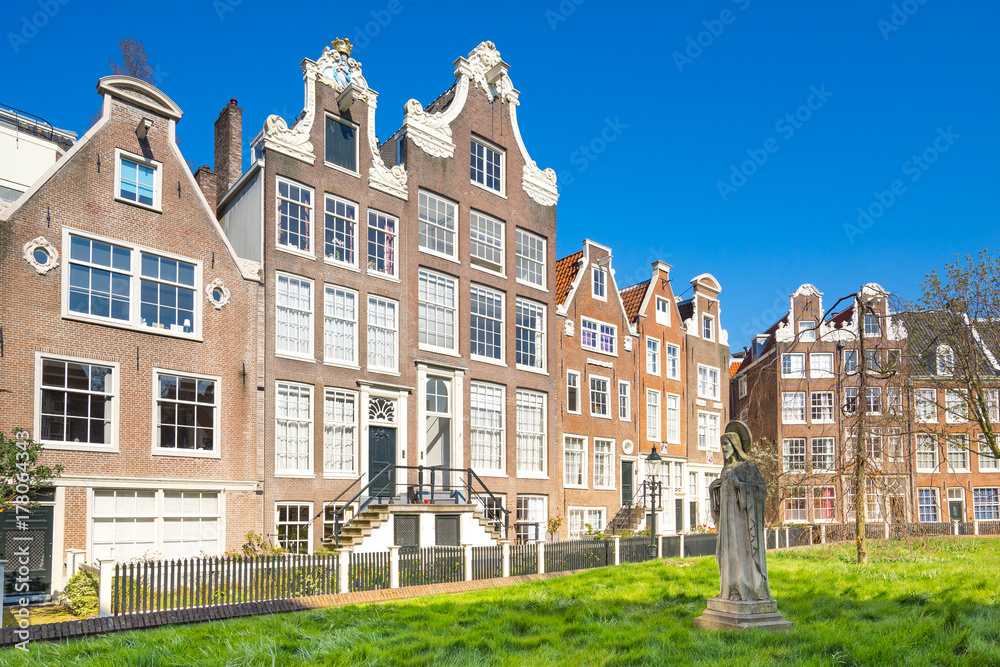 The Begijnhof in Amsterdam city, Netherlands