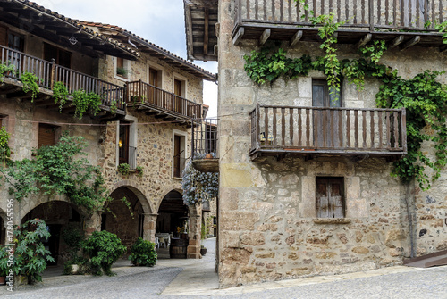 streets of the interior of the medieval people of Saint Pau, Gerona, Spain.