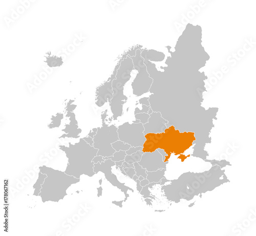 Ukraine Map in Europe