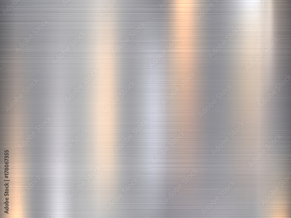 Metal, stainless steel texture background with reflection Stock Vector |  Adobe Stock