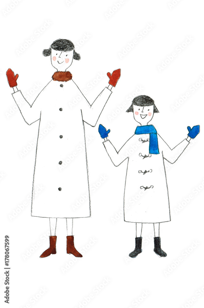 親子、冬の防寒対策