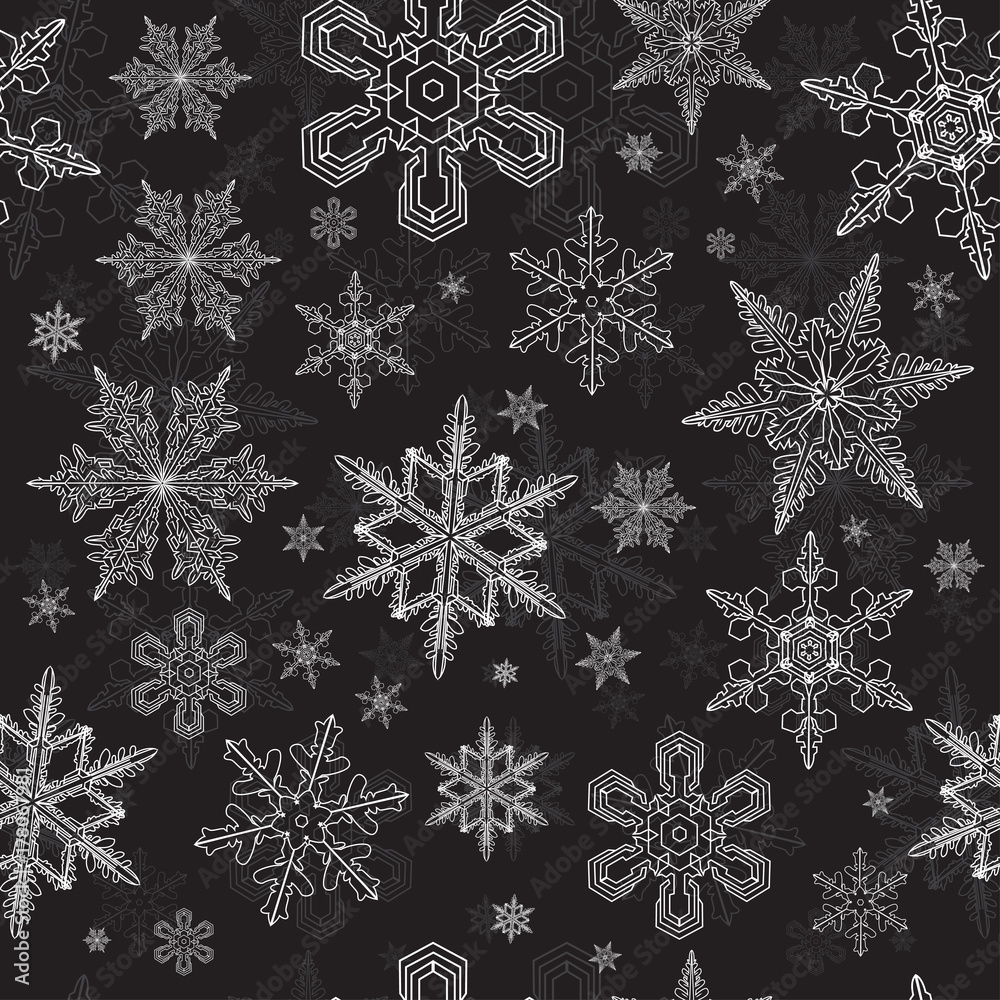 Christmas Snow pattern. snowflakes Christmas Snow pattern. snowflakes