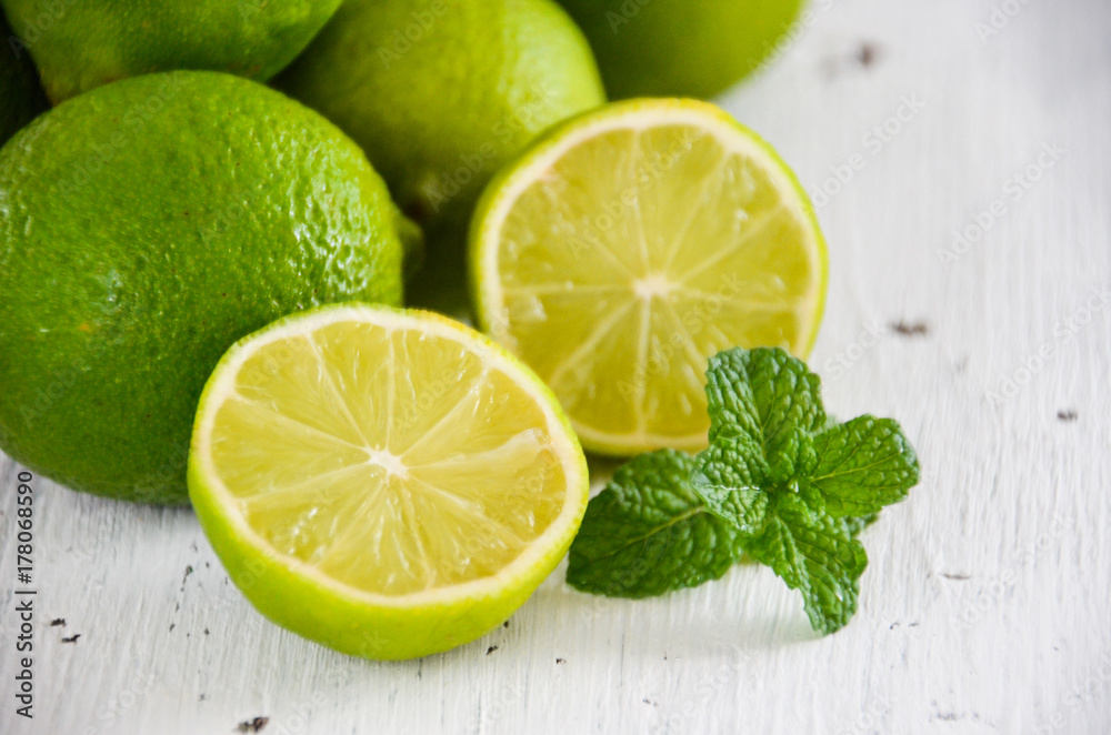 Lime isolated on white background Lime isolated on white background