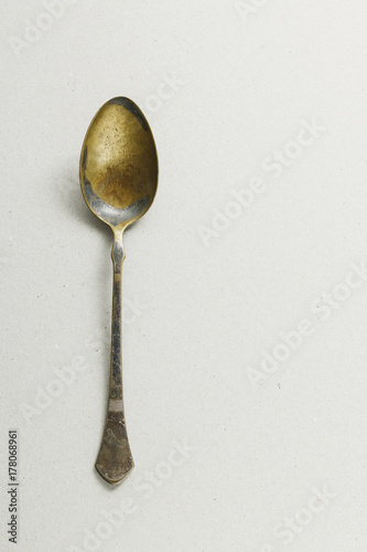 Vintage spoon on table