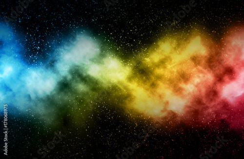 Wallpaper Mural Pastel color Universe milky way space galaxy with stars and nebula. Torontodigital.ca