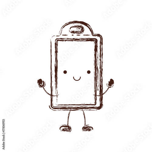 chopping board utensil cartoon in brown blurred silhouette