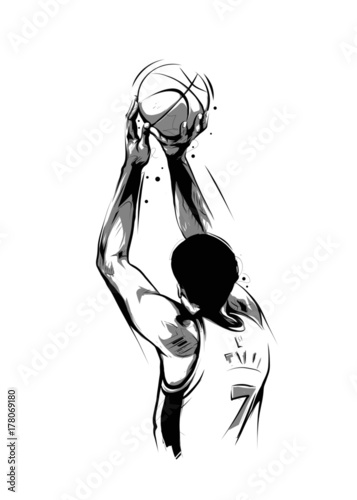 basketball player throwing