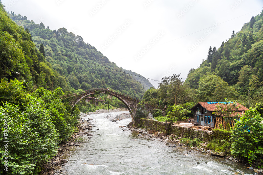 Historical Stone Bridge on Firtina River Historical Stone Bridge on Firtina River