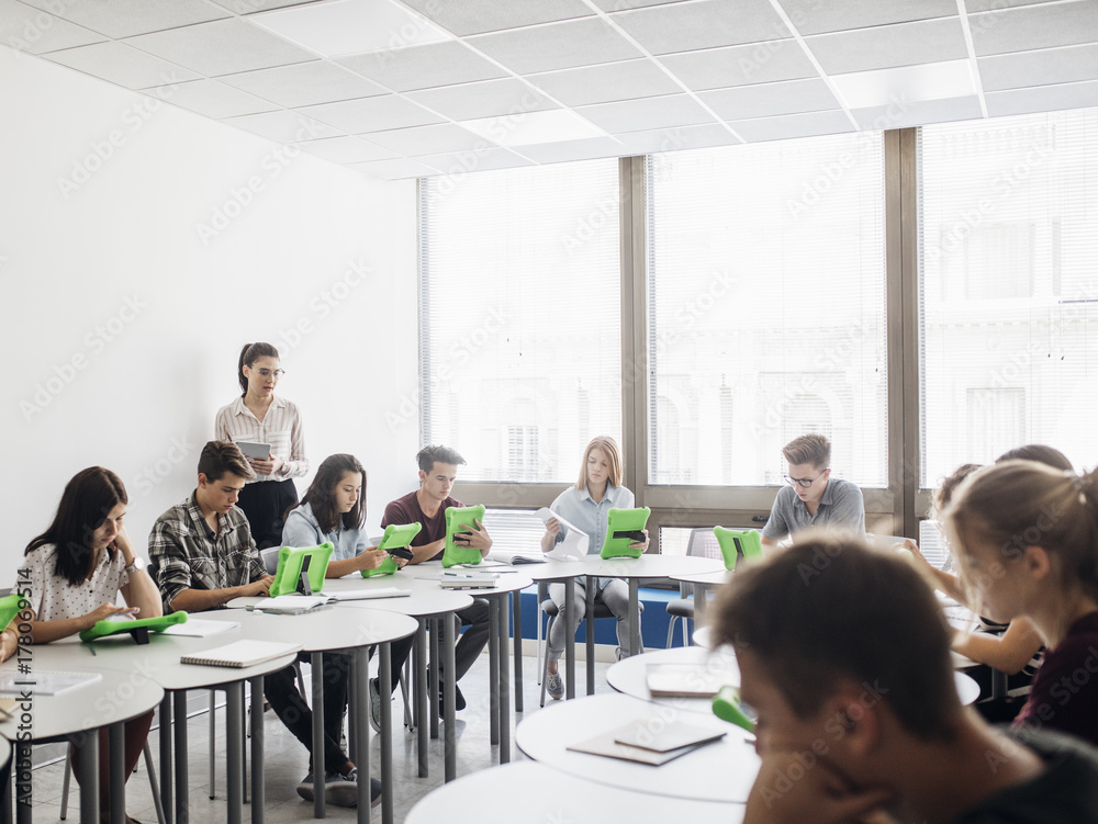 modern classroom students