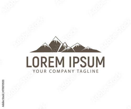 mountain logo design concept template