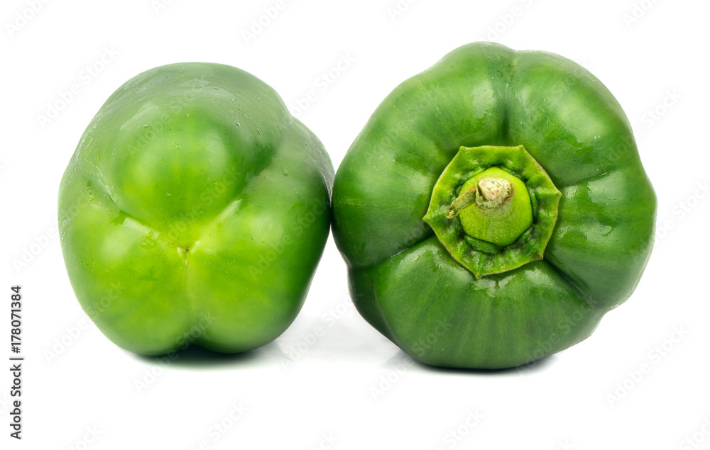 Two green peppers Two green peppers